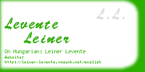 levente leiner business card